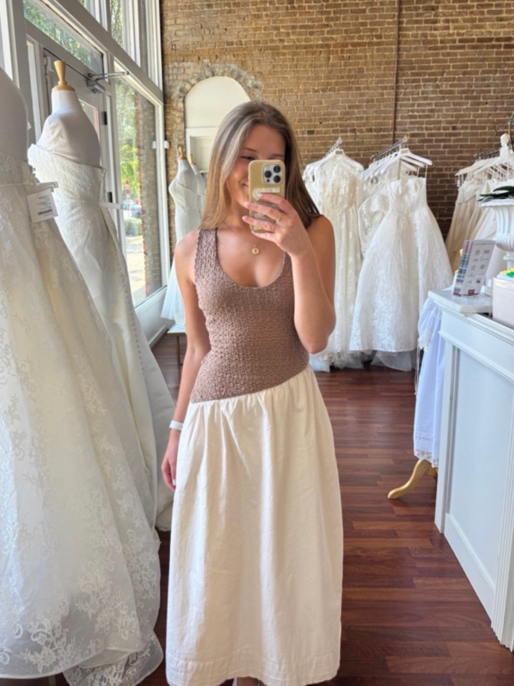SOVERE Haven Mixed Media Maxi Dress